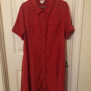 Red Shirt Dress
